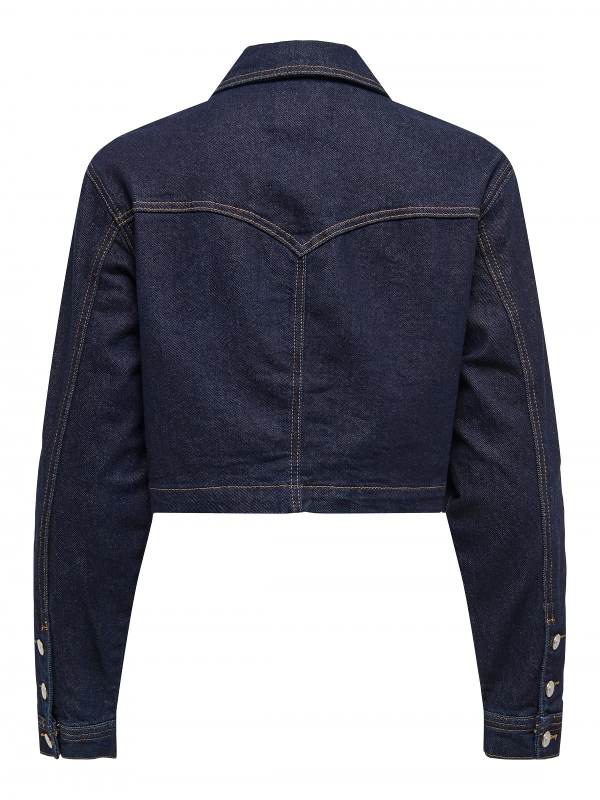온리 다크데님 크롭 데님 재킷 15352049_2114_1200238 BLUE / DARK BLUE DENIM - 상세 이미지 5