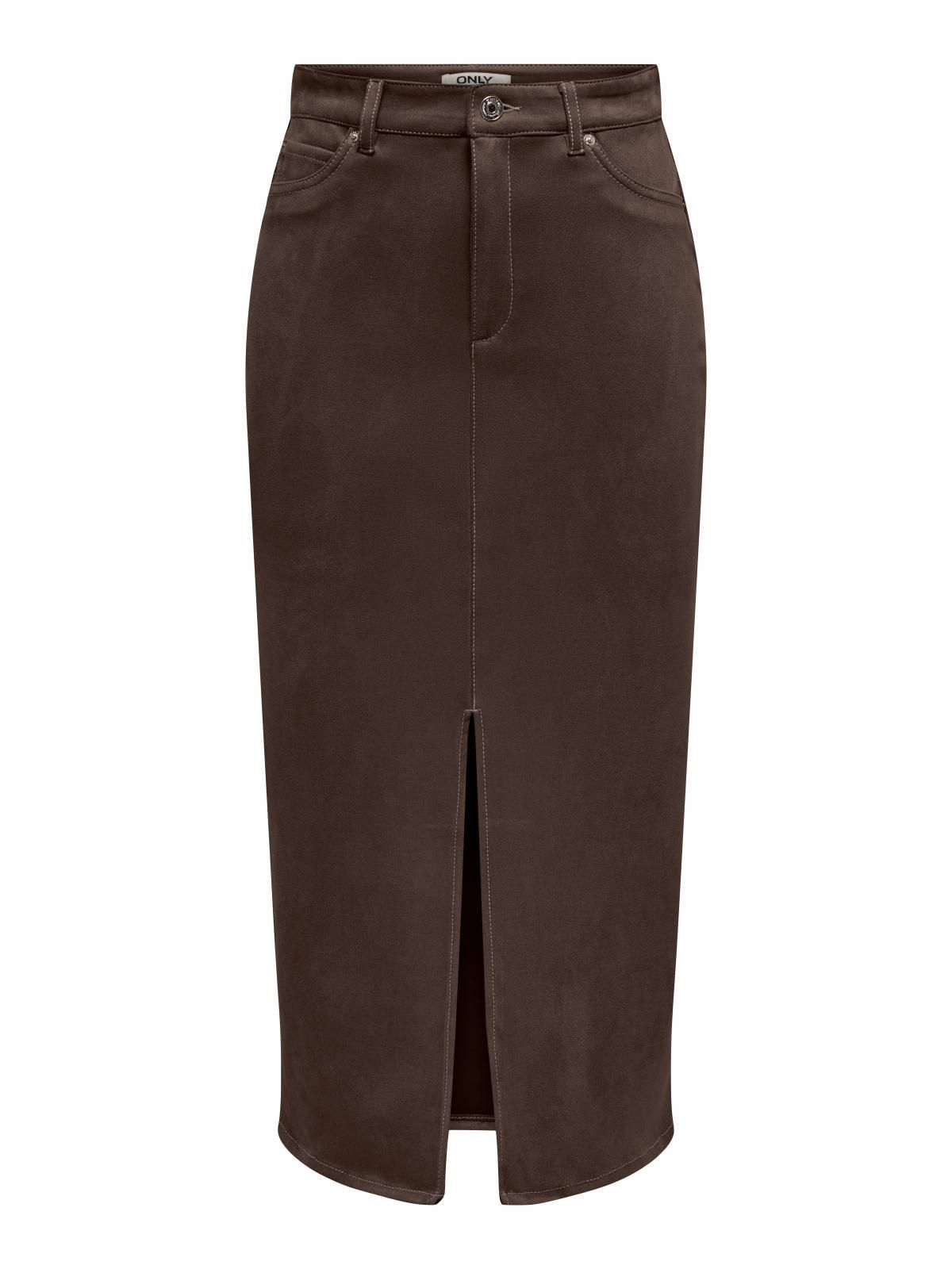 온리 프론트 슬릿 벨트루프 롱 스커트 15351259_280_1195435 BROWN / SEAL BROWN - 상세 이미지 3