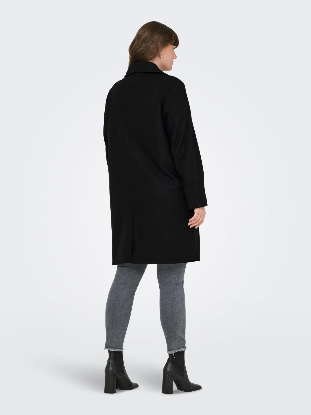 온리 빅사이즈 테크니컬 롱 코트 블랙 15349997_2161 BLACK / BLACK - 상세 이미지 2