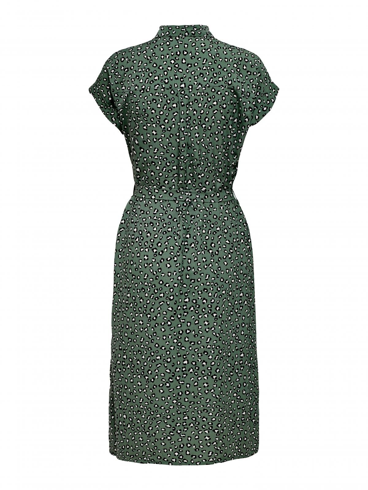 온리 도트 패턴 반팔 미디 셔츠 원피스 15191953_1619_880090 GREEN / LAUREL WREATH - 상세 이미지 4