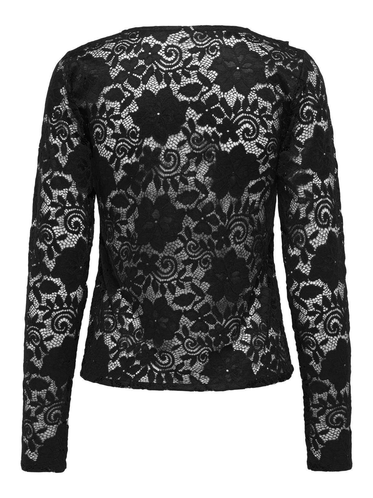 제이디와이 레이스 블랙 브이넥 가디건 15352632_2161 BLACK / BLACK - 상세 이미지 4