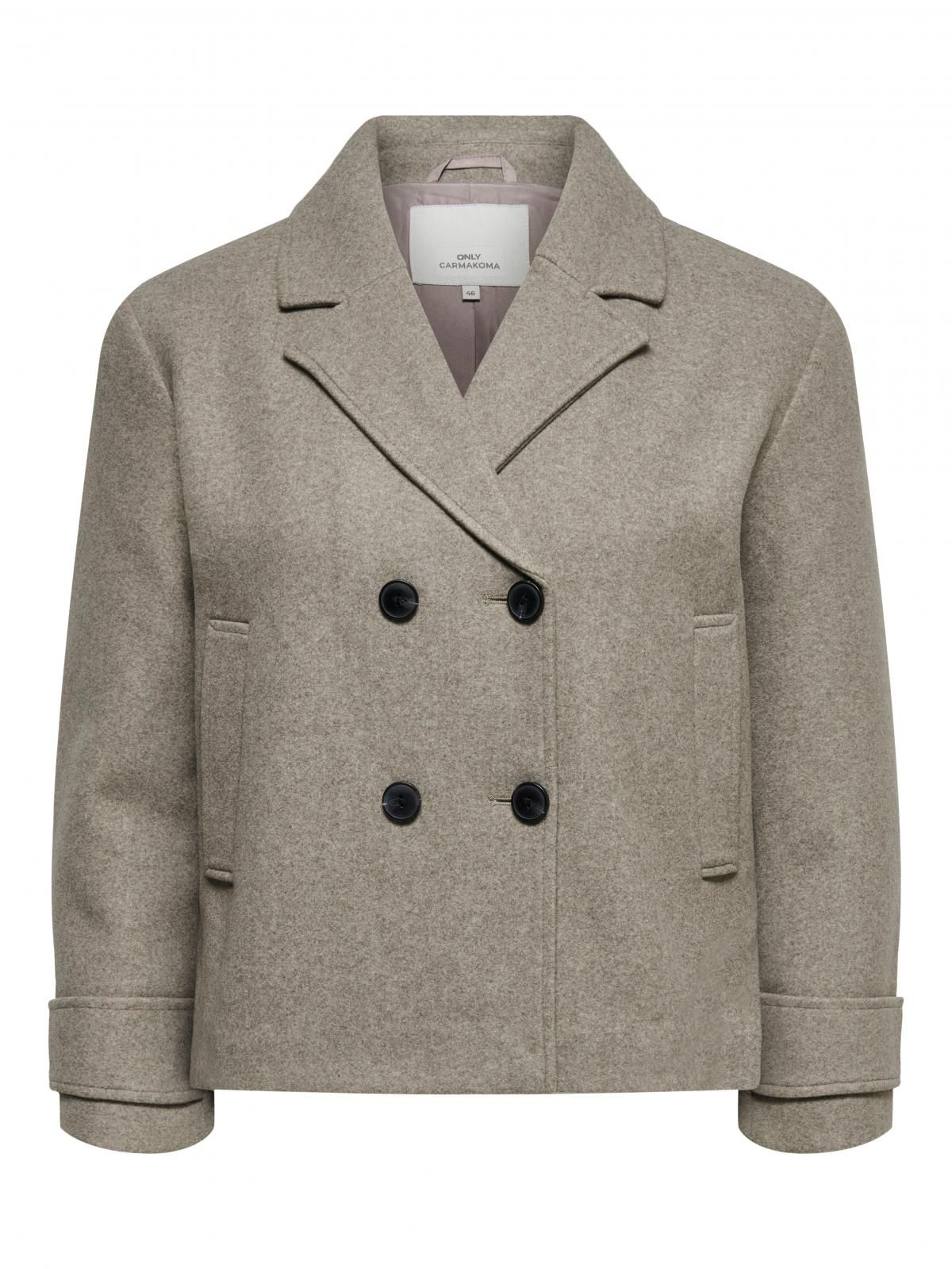 온리 테크니컬 더블버튼 크롭 숏 코트 15354771_8203_1208214 BROWN / MOCHA MERINGUE - 상세 이미지 4