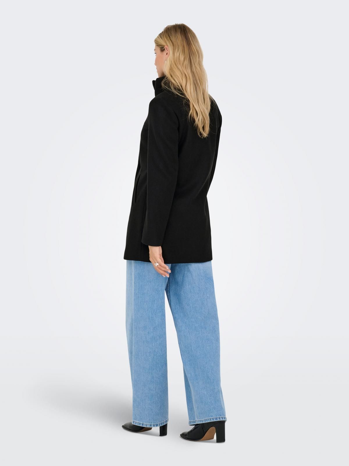 온리 더블버튼 미디 코트 15358884_2161_1244464 BLACK / BLACK - 상세 이미지 2