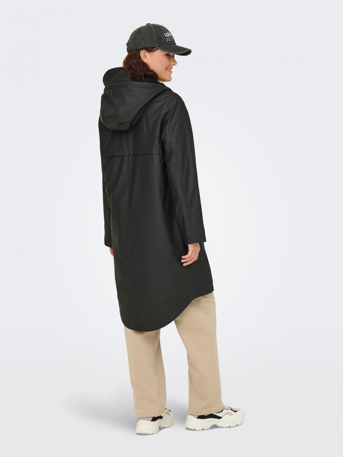온리 테크니컬 방수 후드 레인코트 15348809_2161 BLACK / BLACK - 상세 이미지 2