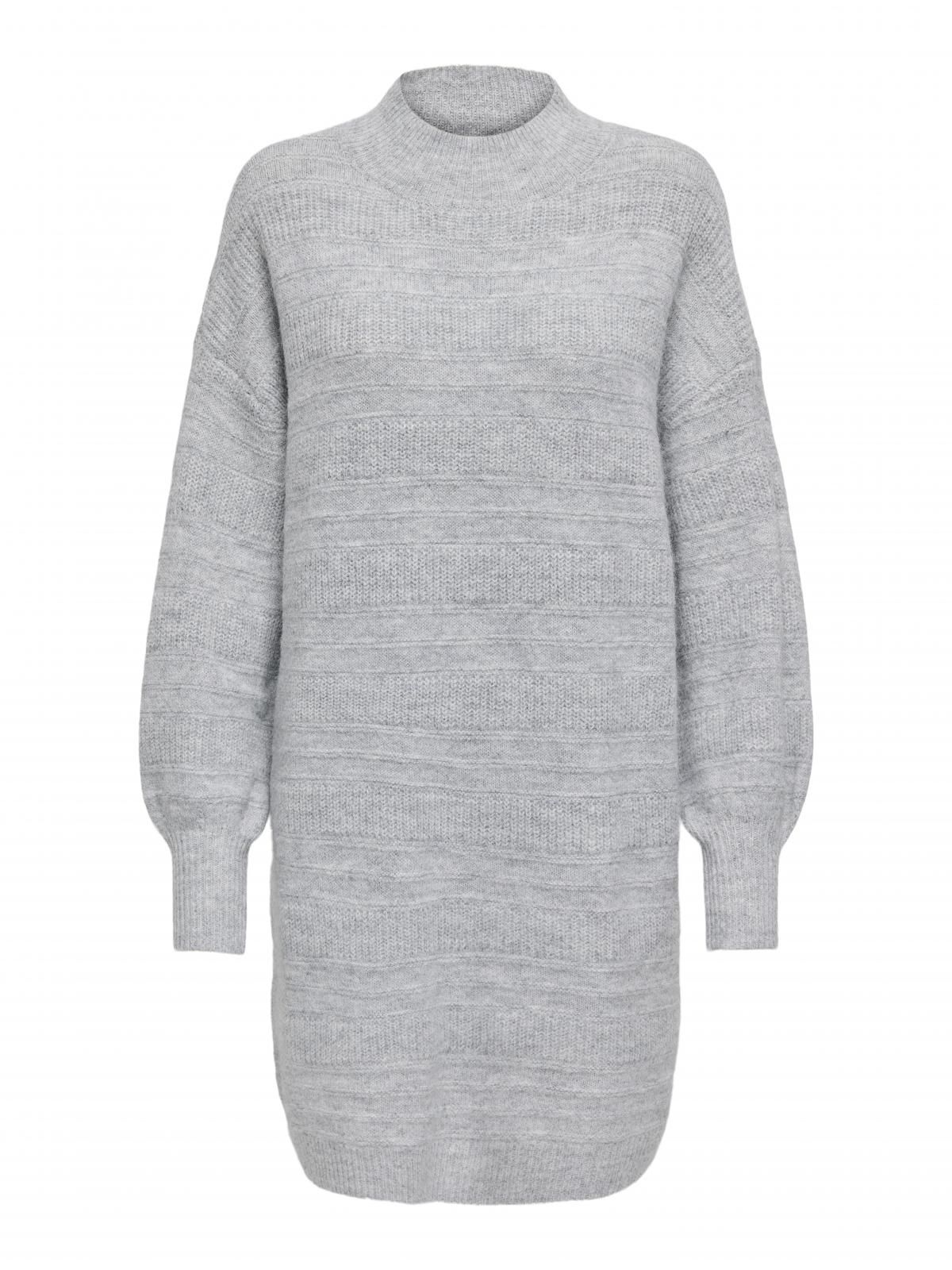 온리 미니멀 니트 하이넥 미니 원피스 15324281_2381 GREY / LIGHT GREY MELANGE - 상세 이미지 3