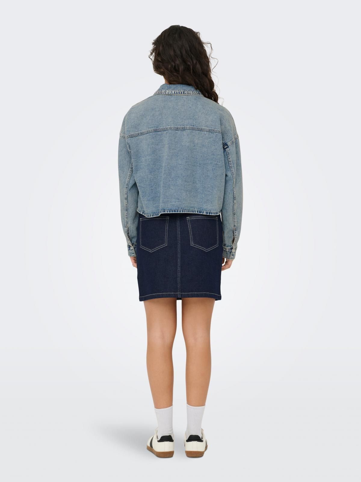 제이디와이 테크니컬 데님 크롭 데님 재킷 15351405_2116 BLUE / LIGHT BLUE DENIM - 상세 이미지 2