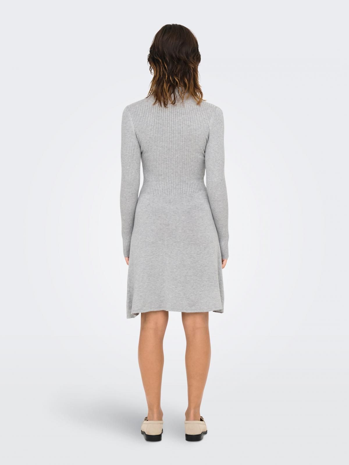 온리 베이직 하이넥 니트 미니 원피스 15261975_2381 GREY / LIGHT GREY MELANGE - 상세 이미지 2
