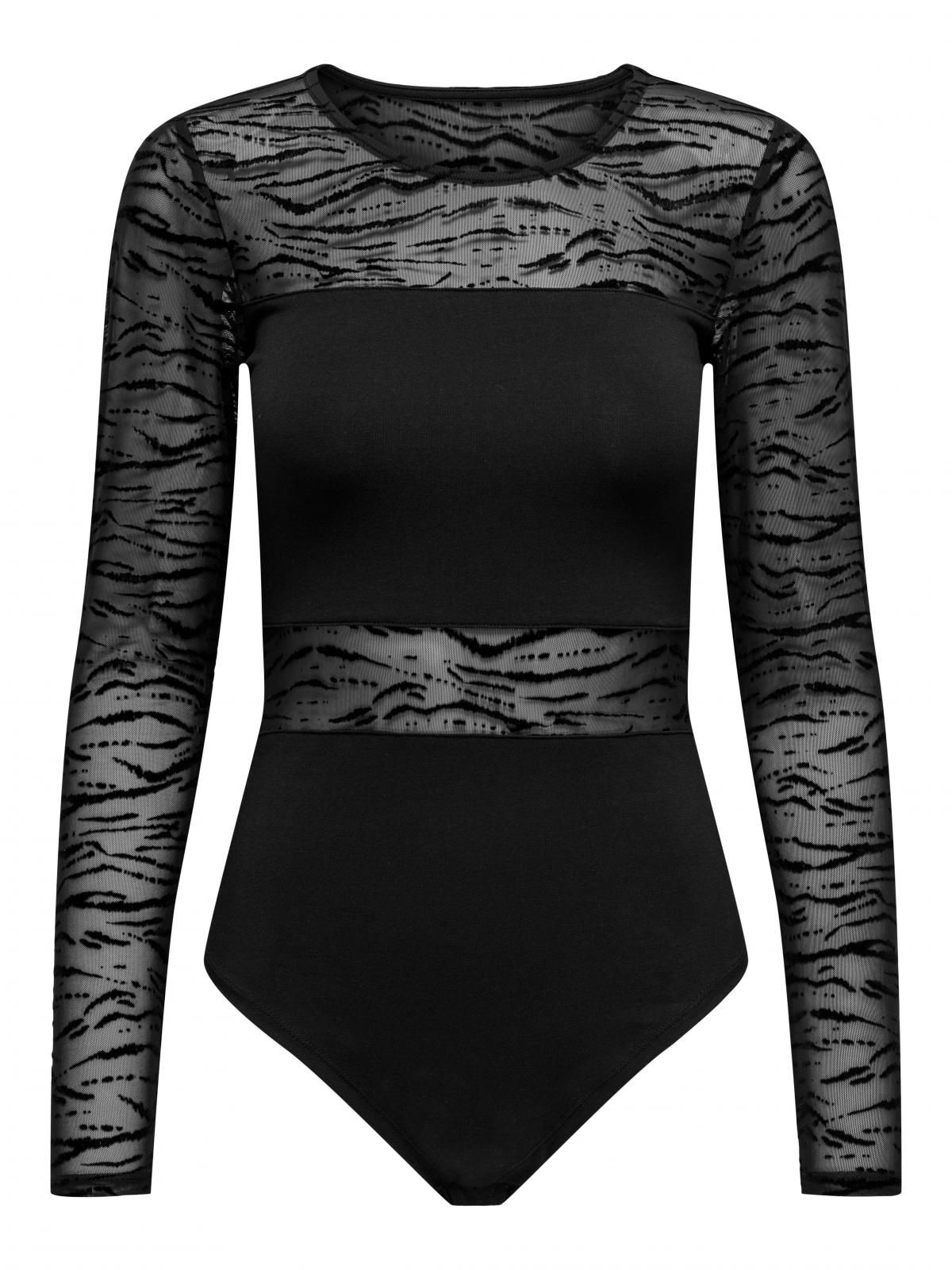 온리 시스루 레이스 긴팔 바디수트 15333275_2161 BLACK / BLACK - 상품 이미지