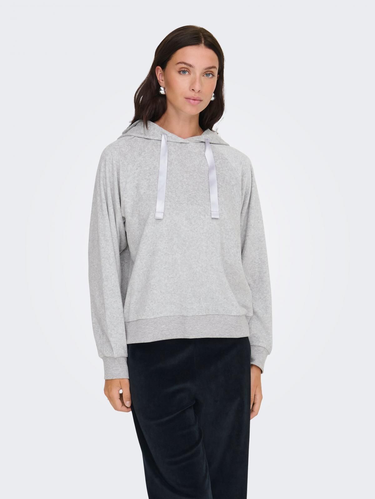 제이디와이 베이직 벨루어 후드티 15361663_2381 GREY / LIGHT GREY MELANGE - 상품 이미지