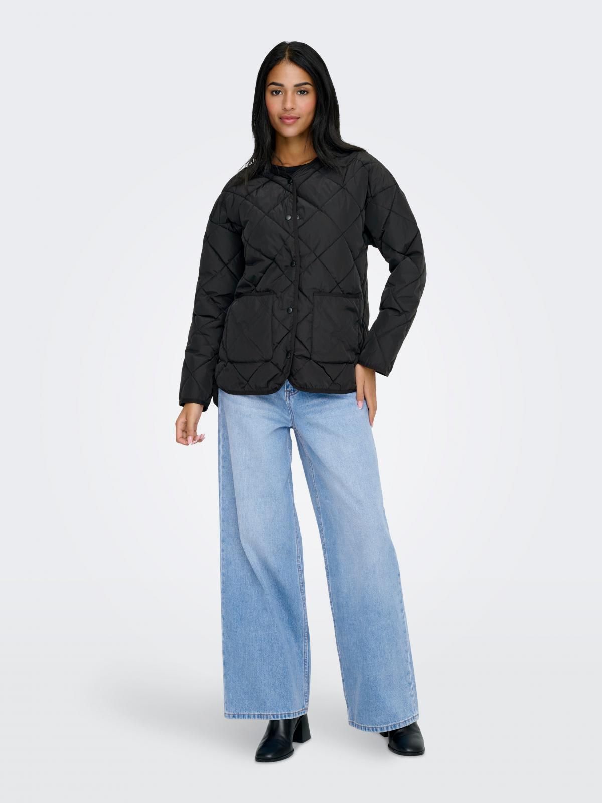 온리 테크니컬 경량 퀼팅 하이넥 재킷 15366048_2161 BLACK / BLACK - 상세 이미지 5