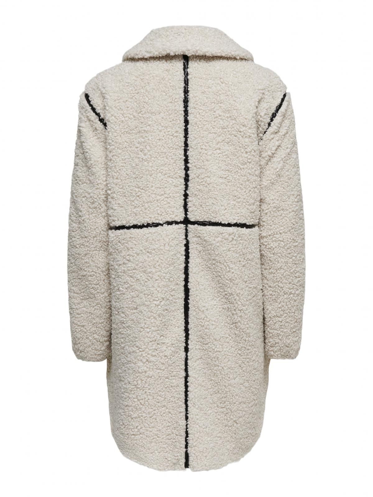 온리 테디 롱 코트 오버핏 버튼 클로징 15365868_115 BEIGE / PUMICE STONE - 상세 이미지 4
