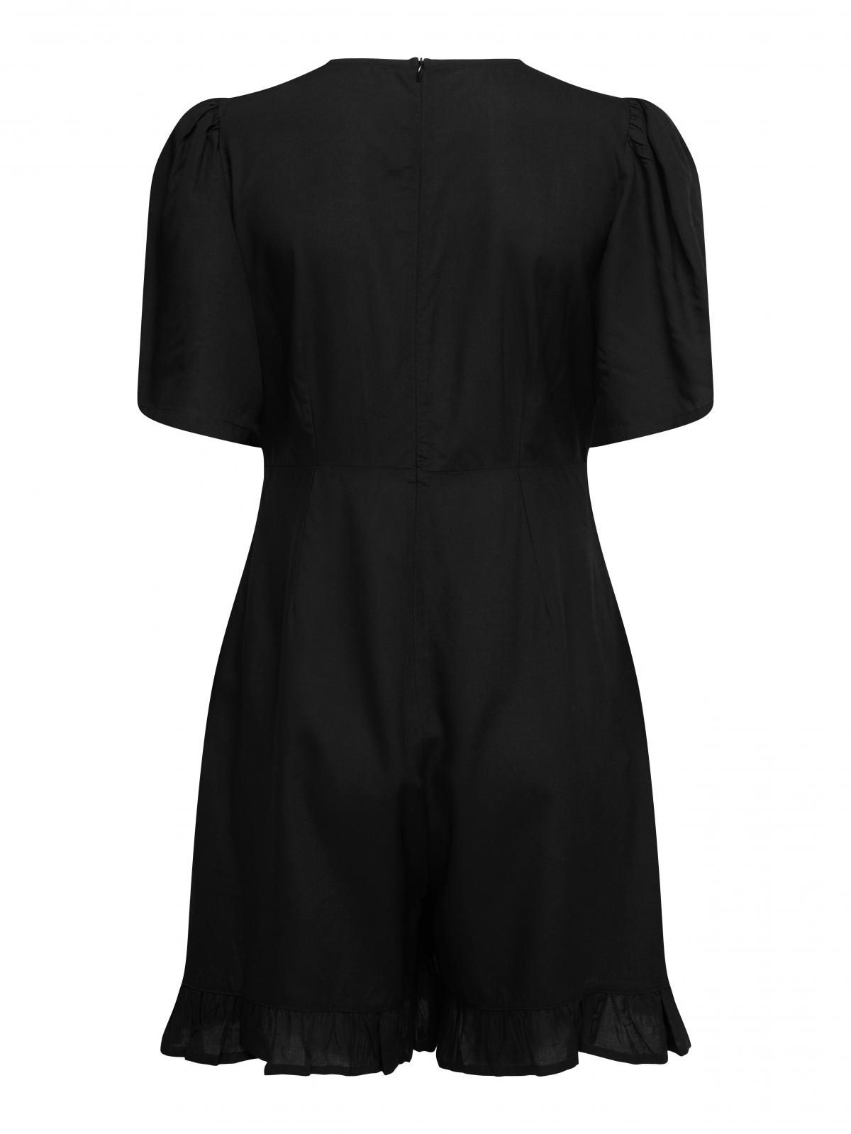 온리 베이직 브이넥 미니 원피스 15368009_2161 BLACK / BLACK - 상세 이미지 4