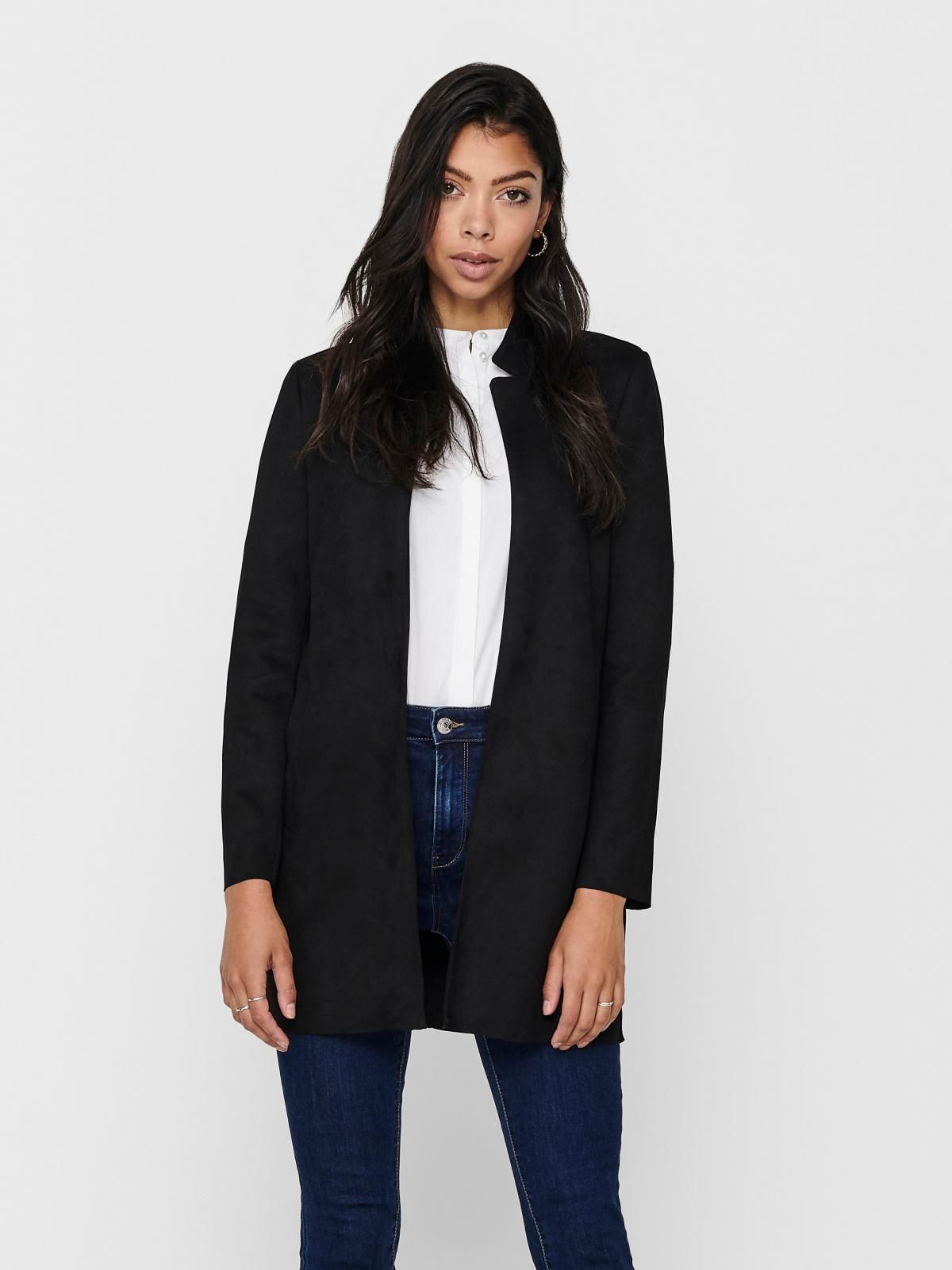 온리 테크니컬 블랙 롱 코트 15218563_2161 BLACK / BLACK - 상품 이미지