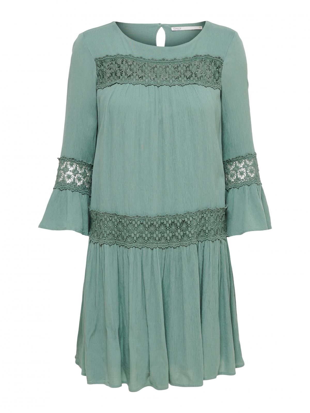 온리 레이스 포인트 미니 원피스 7부소매 15142157_1467 GREY / CHINOIS GREEN - 상세 이미지 3