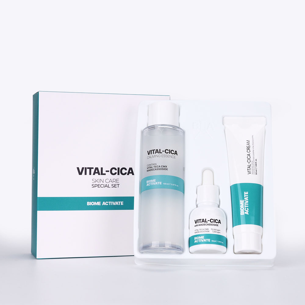 [바액] 바이탈 시카 3종 세트 /마데카소사이드 TECA 병풀 피부진정 리페어 트러블케어