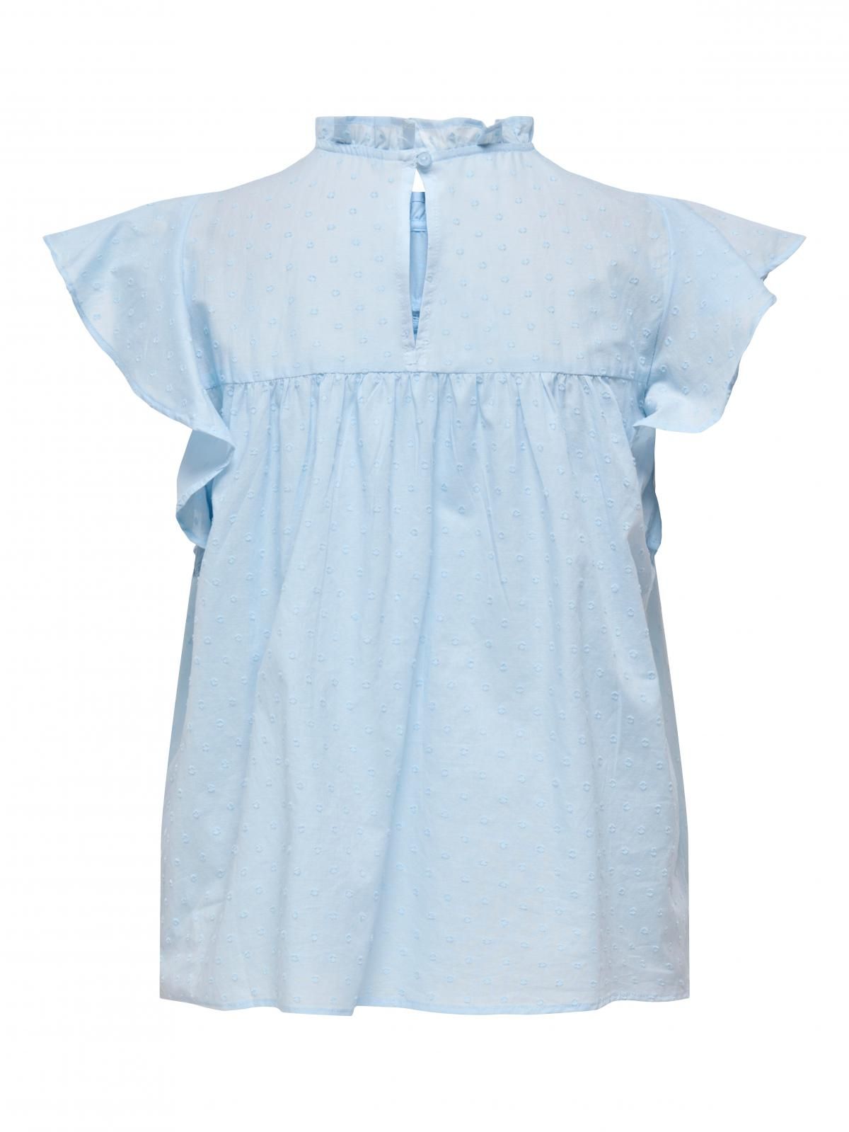 온리 프릴 라이트 블루 플레어 블라우스 15337637_1243 BLUE / CASHMERE BLUE - 상세 이미지 5