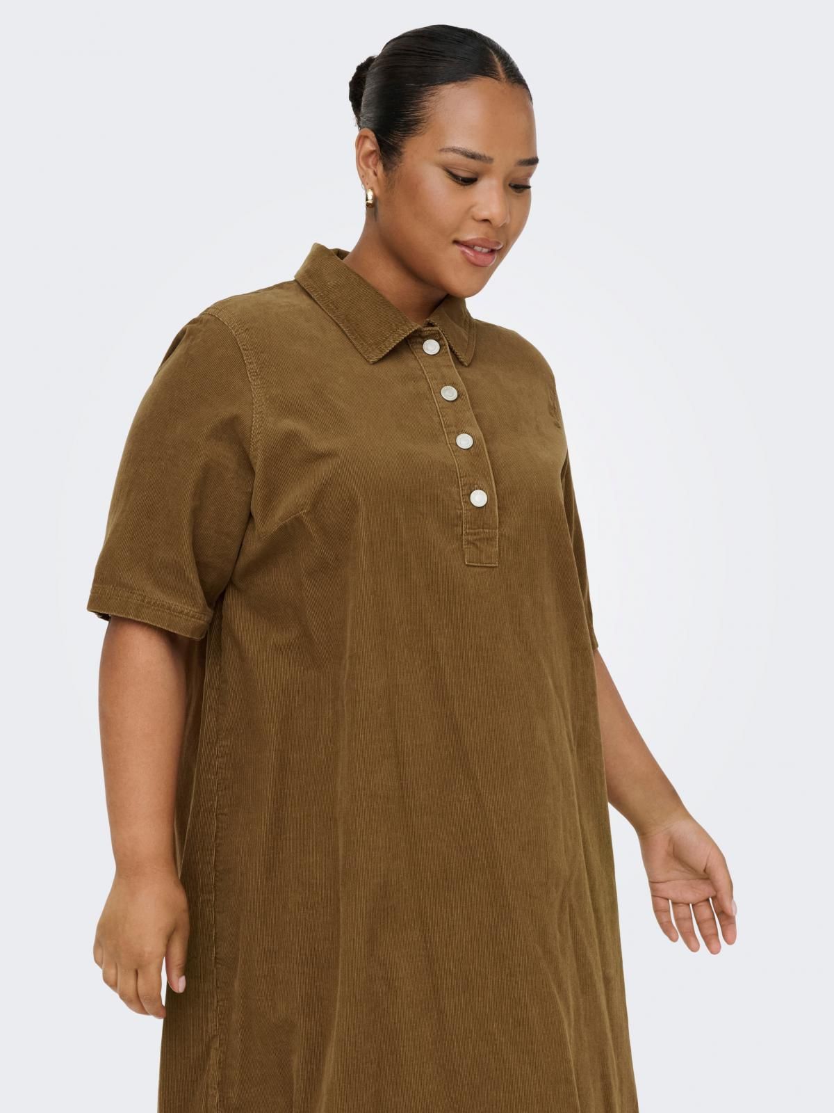 온리 코듀로이 미니 원피스 15355749_2011 BROWN / TOASTED COCONUT 이미지 6