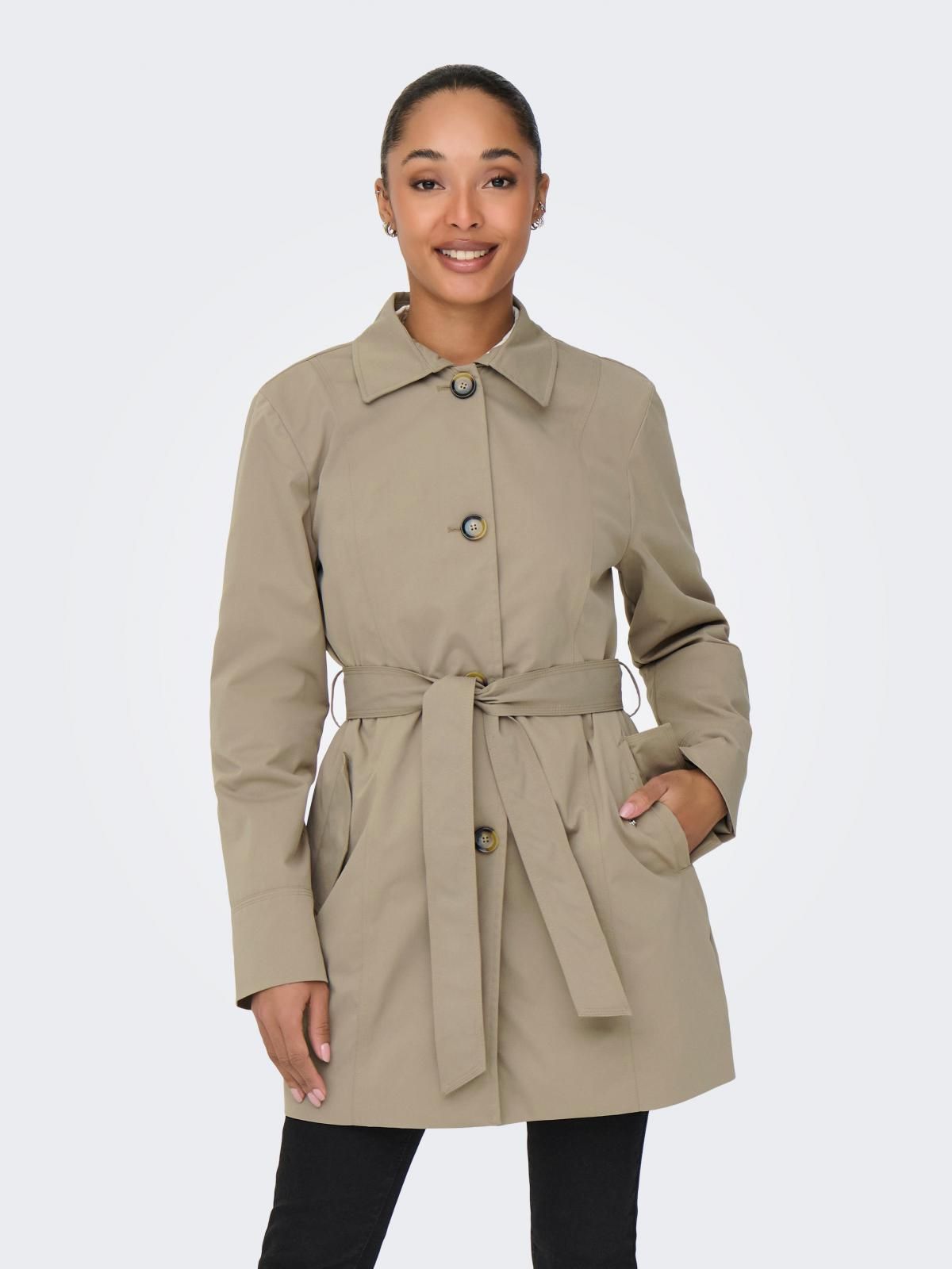 제이디와이 클래식 벨티드 미디 트렌치코트 15338506_8524 BROWN / WEATHERED TEAK - 상품 이미지