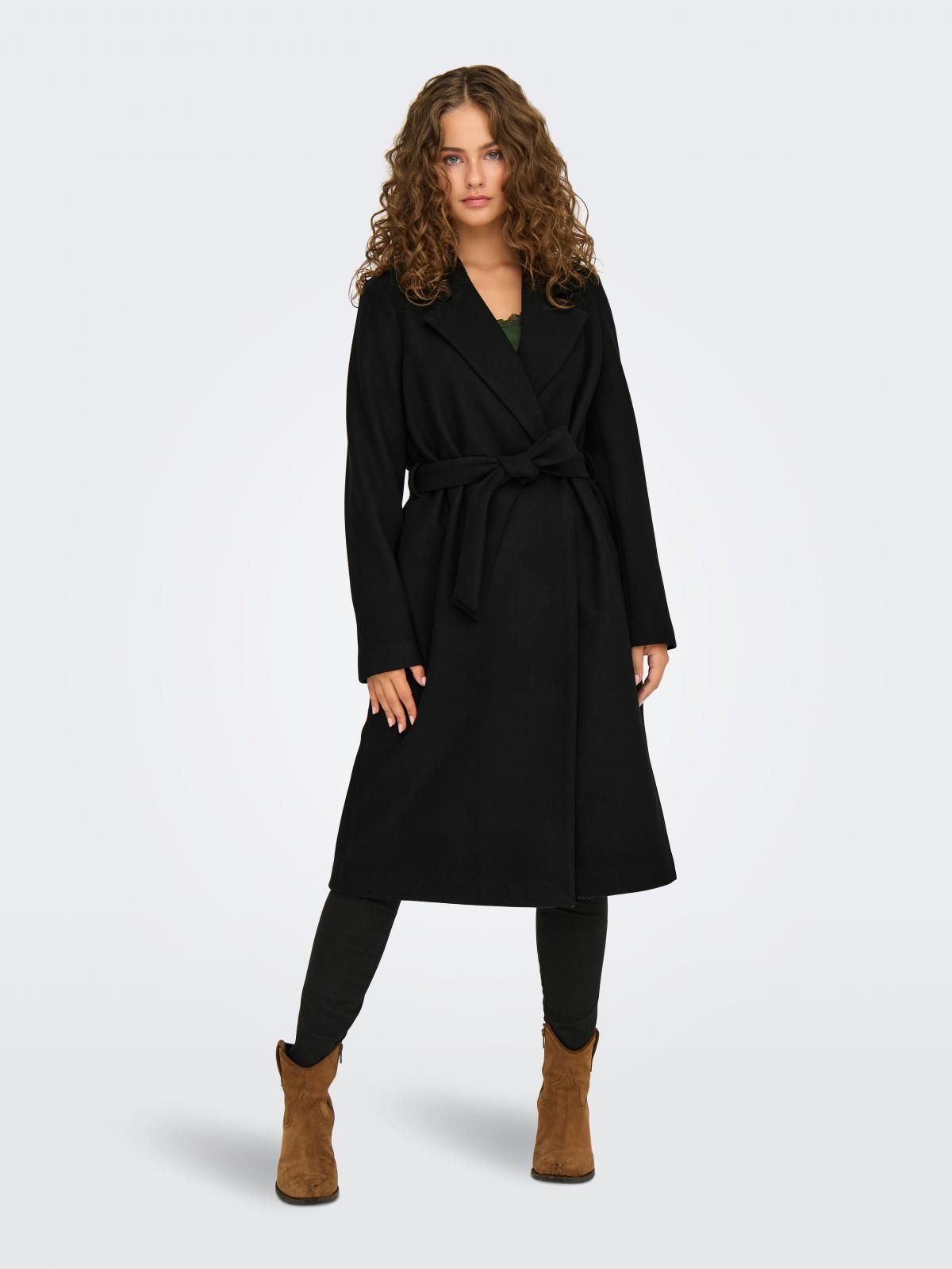 온리 클래식 벨트 롱코트 15314362_2161_1087147 BLACK / BLACK - 상세 이미지 5