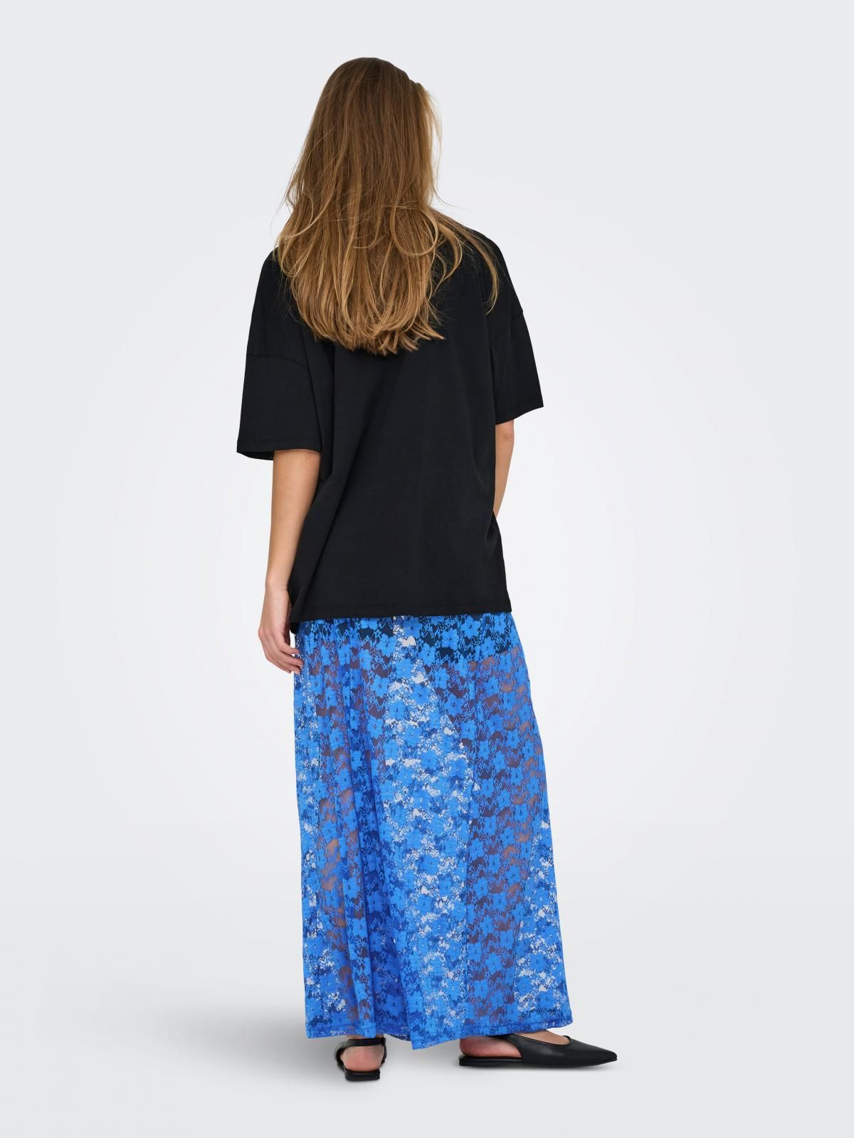 온리 레이스 롱 와이드 스커트 블루 15358221_1280 BLUE / STRONG BLUE - 상세 이미지 2