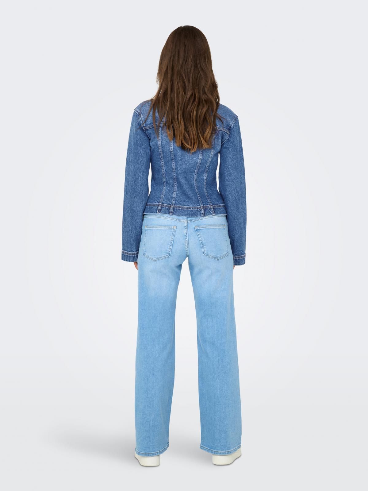 온리 테크니컬 클래식핏 데님 재킷 15357222_2115 BLUE / MEDIUM BLUE DENIM - 상세 이미지 3