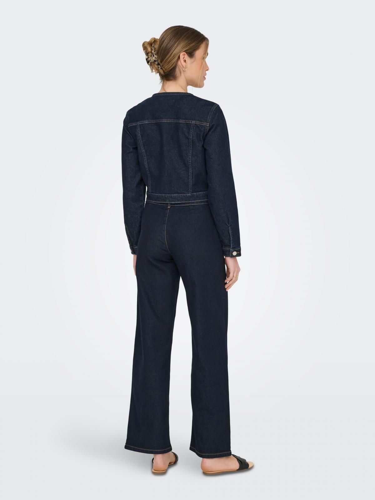 온리 테크니컬 데님 크롭 재킷 15356828_2114_1216558 BLUE / DARK BLUE DENIM - 상세 이미지 3