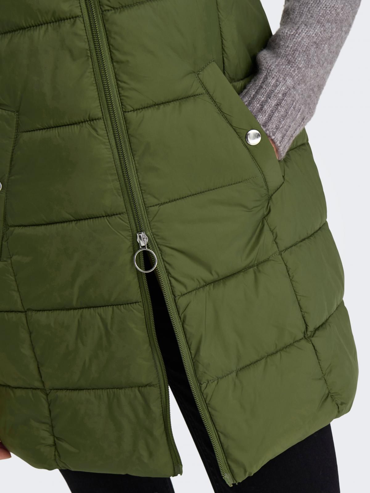 제이디와이 테크니컬 후드 롱 패딩 베스트 15305665_2009 GREEN / WINTER MOSS 이미지 7