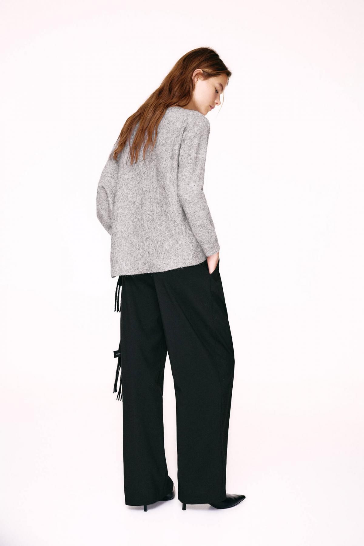 풀앤베어 비대칭 라운드넥 니트 스웨터 7550/377 MEDIUM MARL - 상세 이미지 2