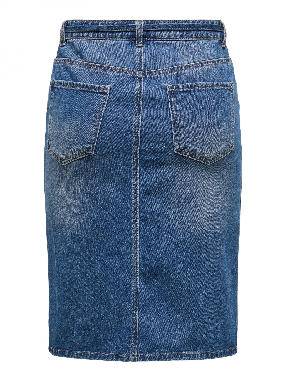제이디와이 데님 미디 테크니컬 슬릿 스커트 15347833_2114 BLUE / DARK BLUE DENIM - 상세 이미지 4