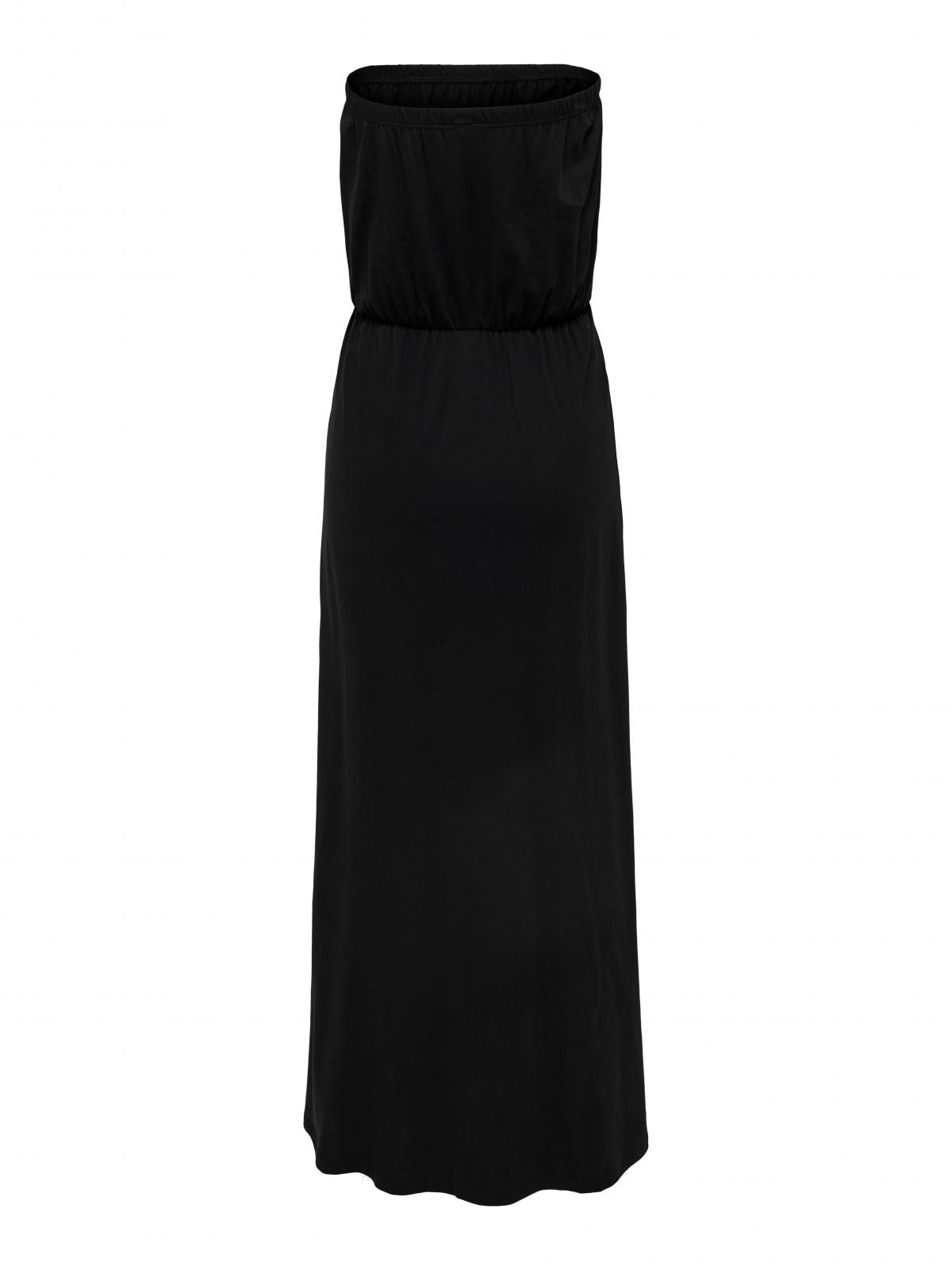 온리 스트랩리스 코튼 롱 원피스 15261914_2161 BLACK / BLACK - 상세 이미지 4