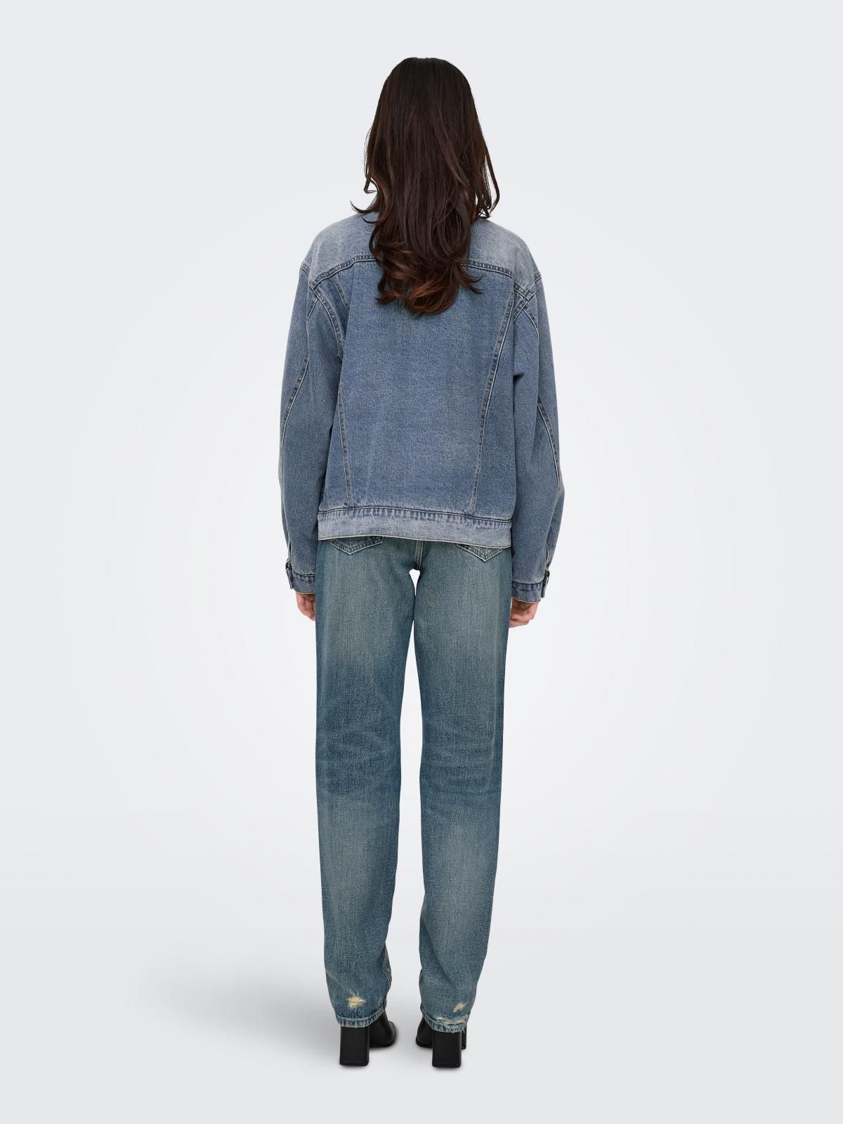 온리 트렌디 중청 데님 재킷 15311684_2115 BLUE / MEDIUM BLUE DENIM - 상세 이미지 2