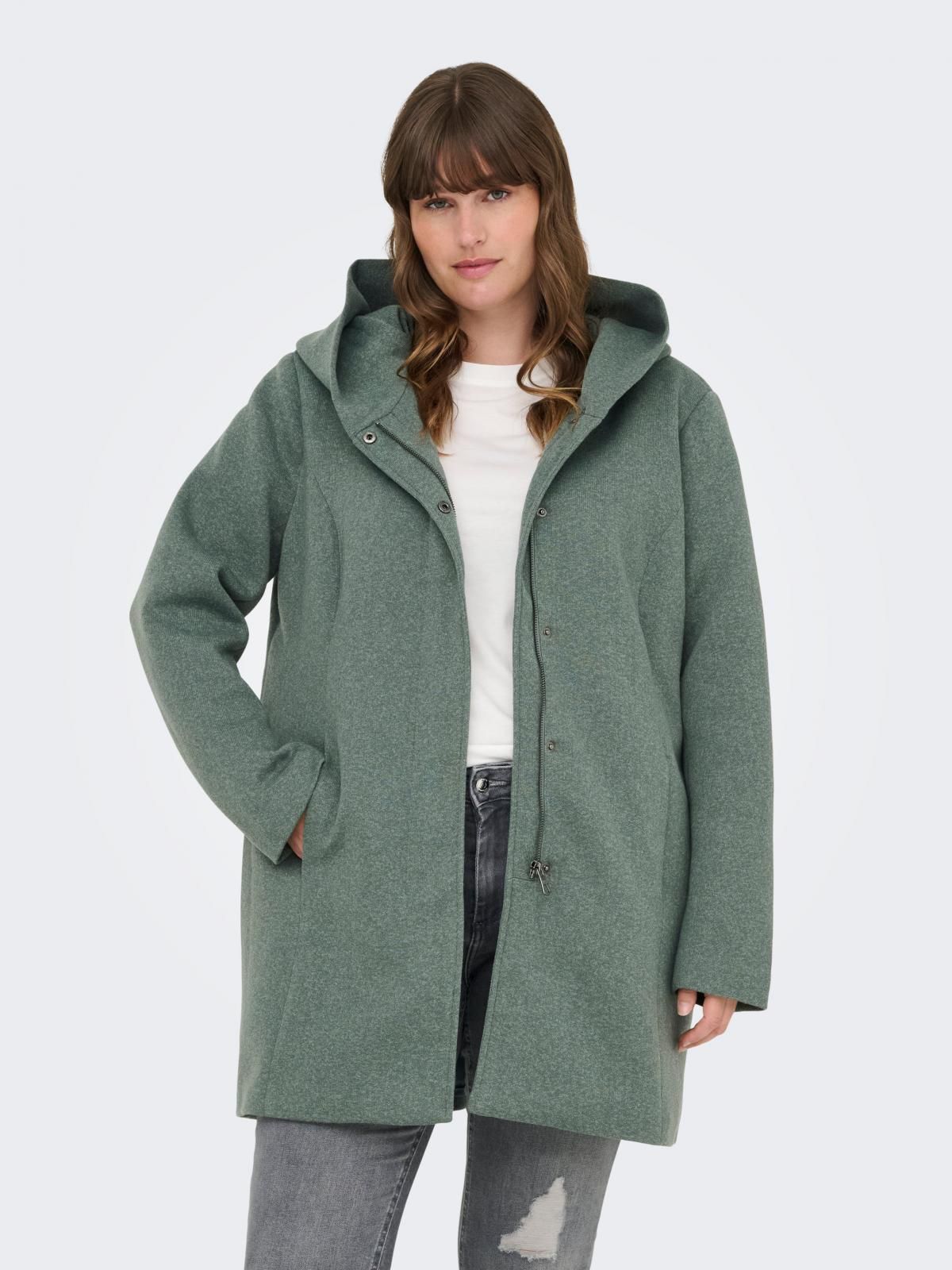 온리 테크니컬 후드 롱코트 15191768_1469_731916 GREEN / BALSAM GREEN - 상품 이미지