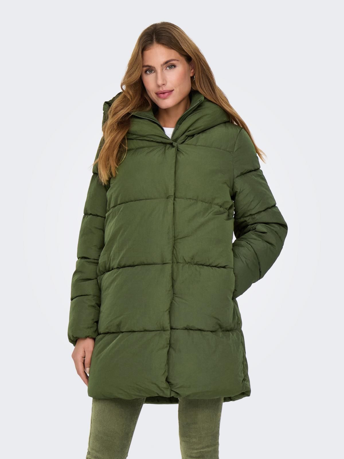 온리 윈드프루프 오버핏 롱 패딩 코트 15340754_1920 BROWN / DARK OLIVE - 상품 이미지