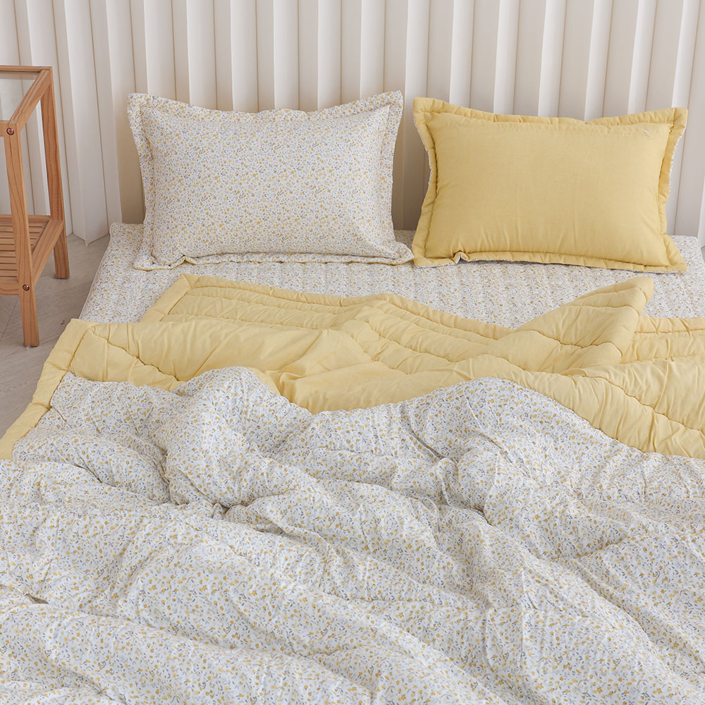 아르떼베딩 잔꽃 요매트 (요커버+솜매트) 바닥에까는 미끄럼방지 누빔 5cm