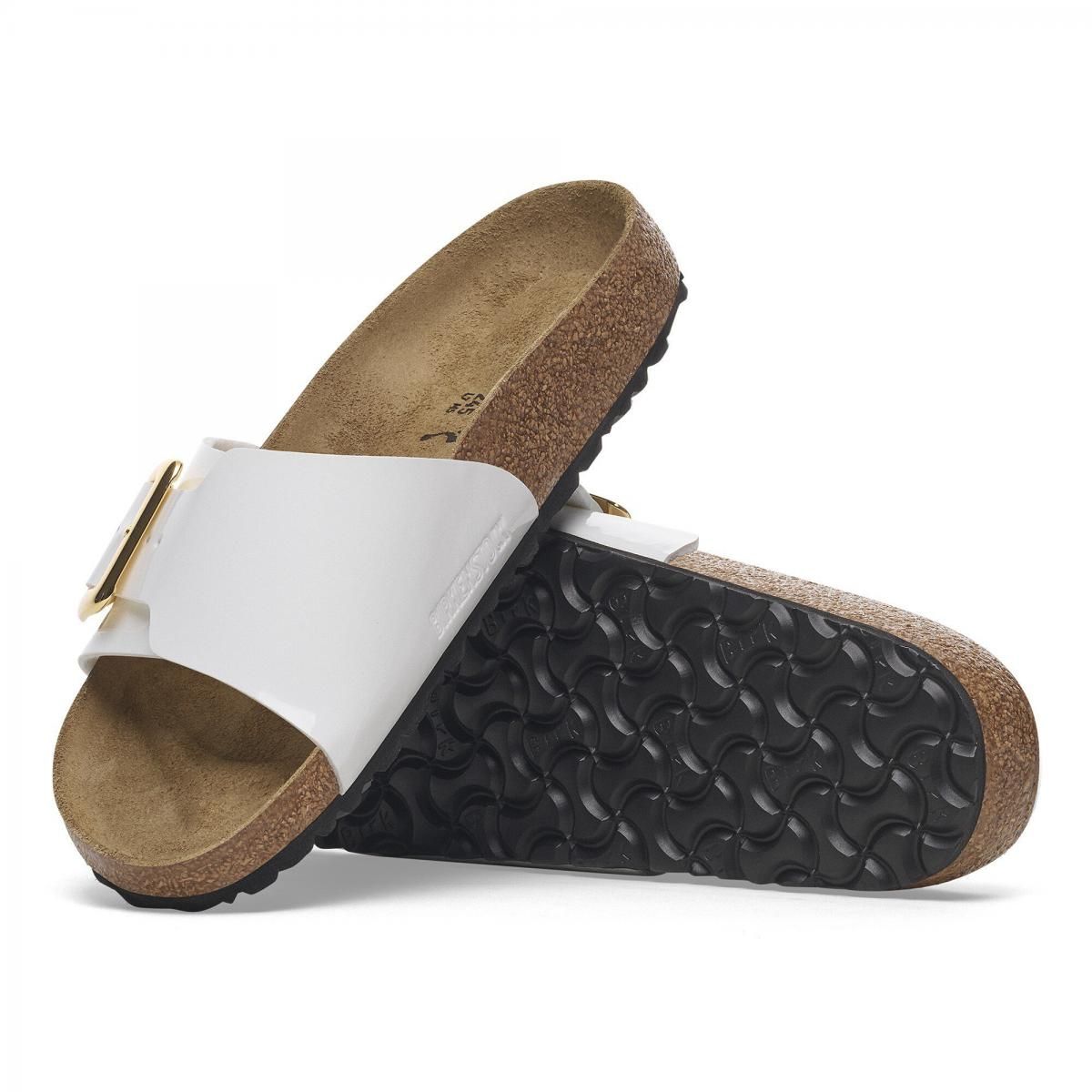 버켄스탁 글로시 버클 쿠션 BirkoFlor 스트랩샌들 1029460/1029437 PATENT WHITE - 상세 이미지 5