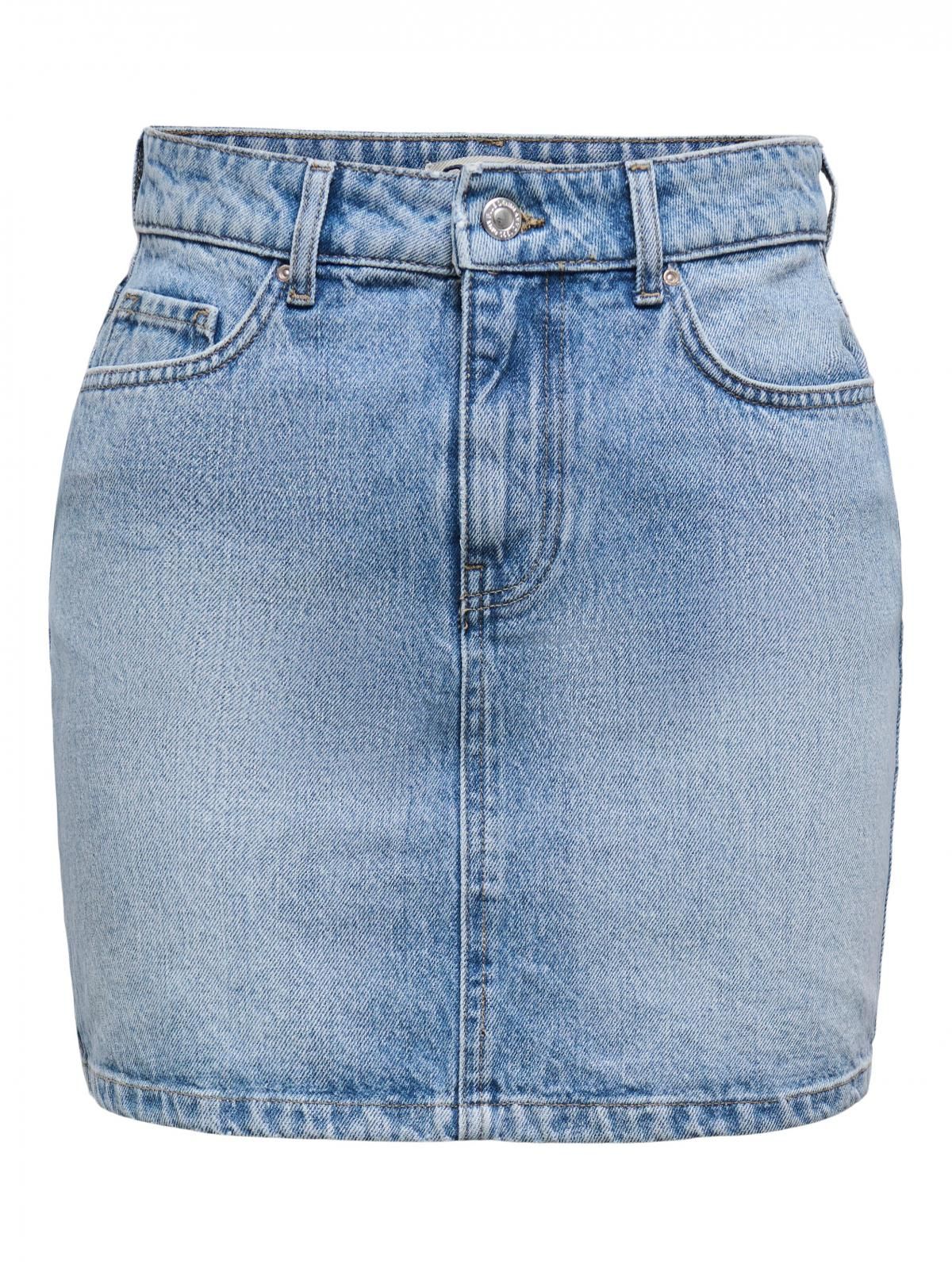 온리 캐주얼 데님 미니 스커트 15339630_2116 BLUE / LIGHT BLUE DENIM - 상세 이미지 3