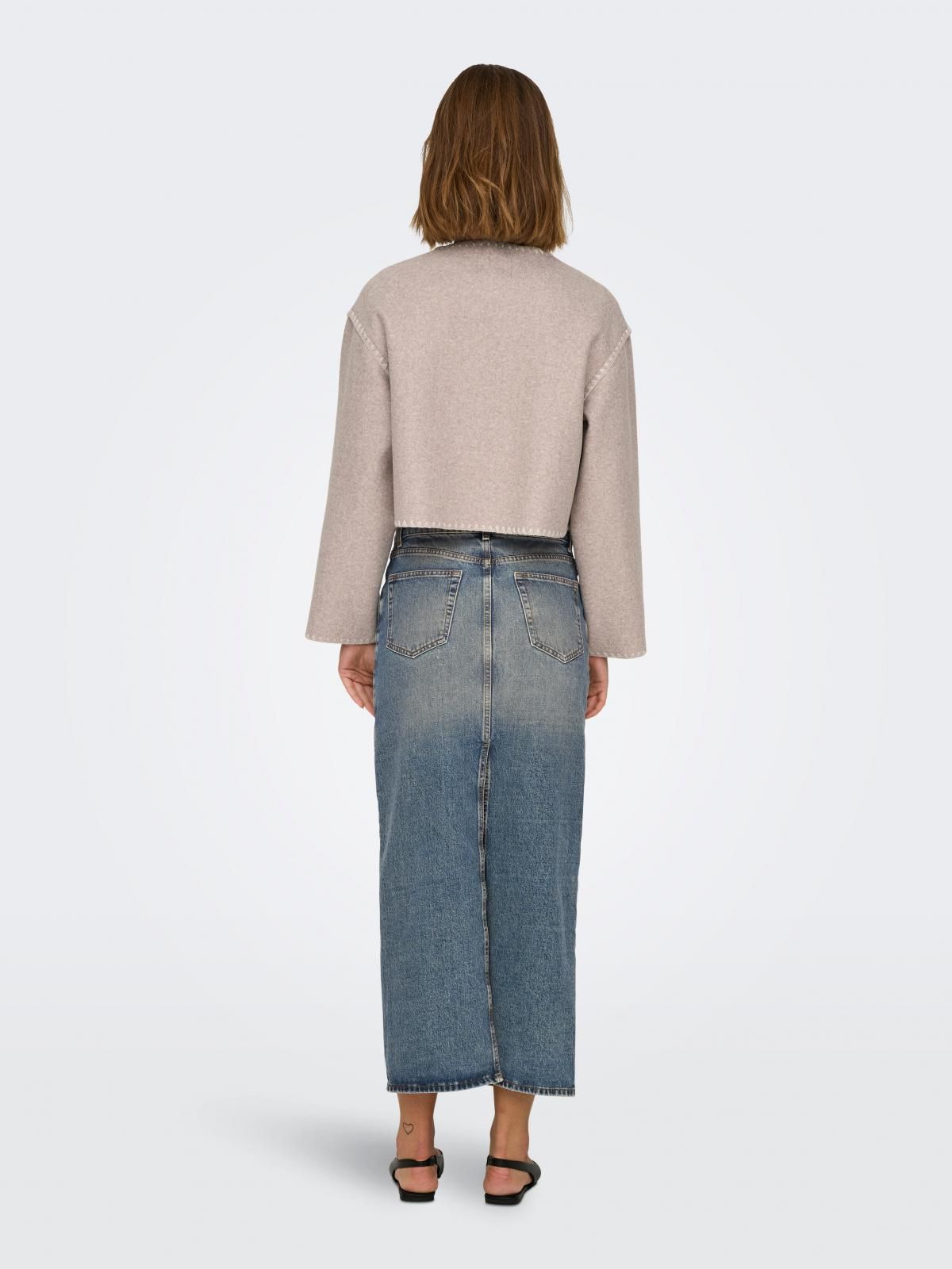 온리 포켓 버튼 데님 롱 스커트 15332415_2115 BLUE / MEDIUM BLUE DENIM - 상세 이미지 2