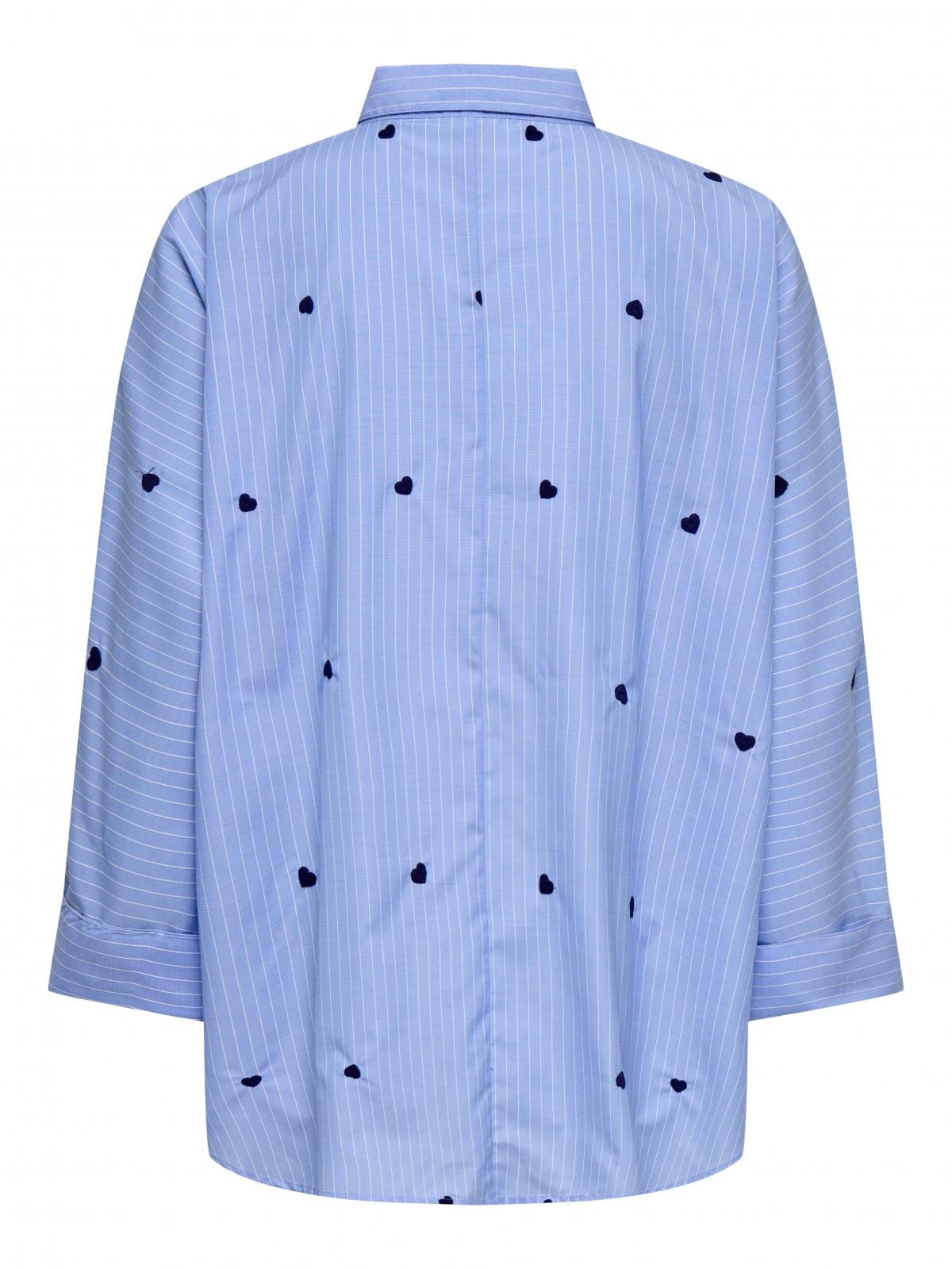 온리 박시핏 스트라이프 롱 셔츠 15344336_1251_1219391 BLUE / MOONLIGHT BLUE - 상세 이미지 4