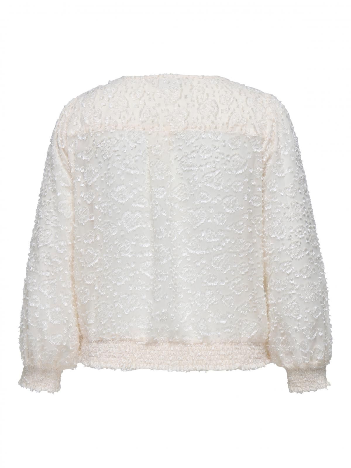 온리 빅사이즈 3D자수 브이넥 블라우스 15362499_115 BEIGE / PUMICE STONE - 상세 이미지 4