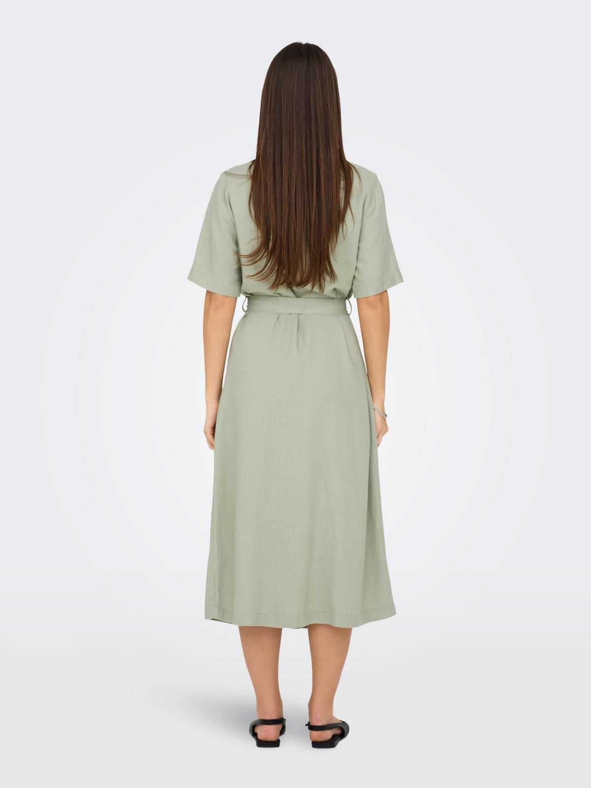 온리 미니멀 벨트 롱 셔츠 원피스 15338884_1900 GREY / TEA - 상세 이미지 2