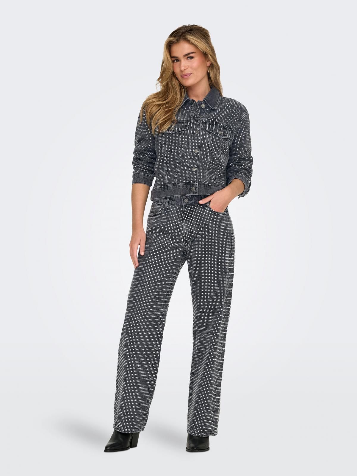 온리 테크니컬 데님 재킷 15332586_3601 GREY / GREY DENIM - 상세 이미지 5