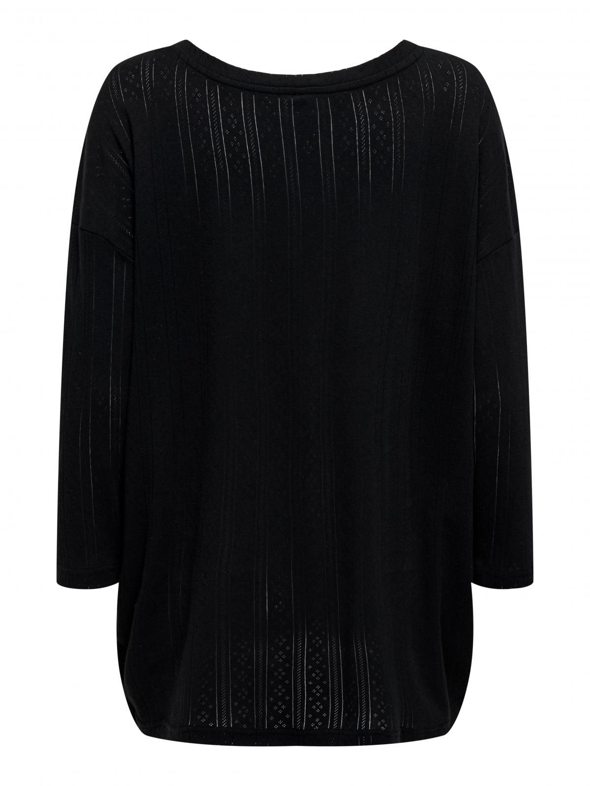 온리 베이직 소프트 저지 긴팔 티셔츠 15367602_2161 BLACK / BLACK - 상세 이미지 4