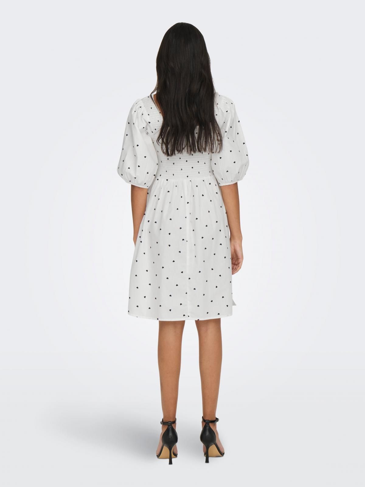온리 도트 스퀘어넥 스모크 미니 원피스 15296181_5_1041150 WHITE / BRIGHT WHITE - 상세 이미지 2