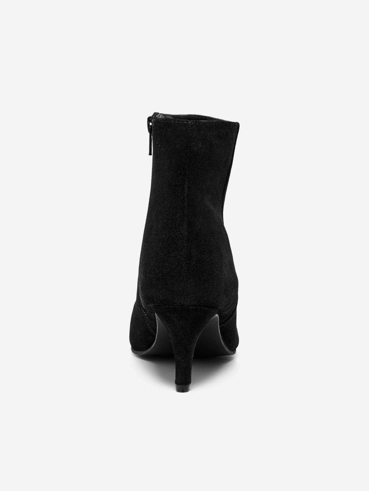 온리 스웨이드 포인티 앵클부츠 미들힐 15287515_2161 BLACK / BLACK - 상세 이미지 2