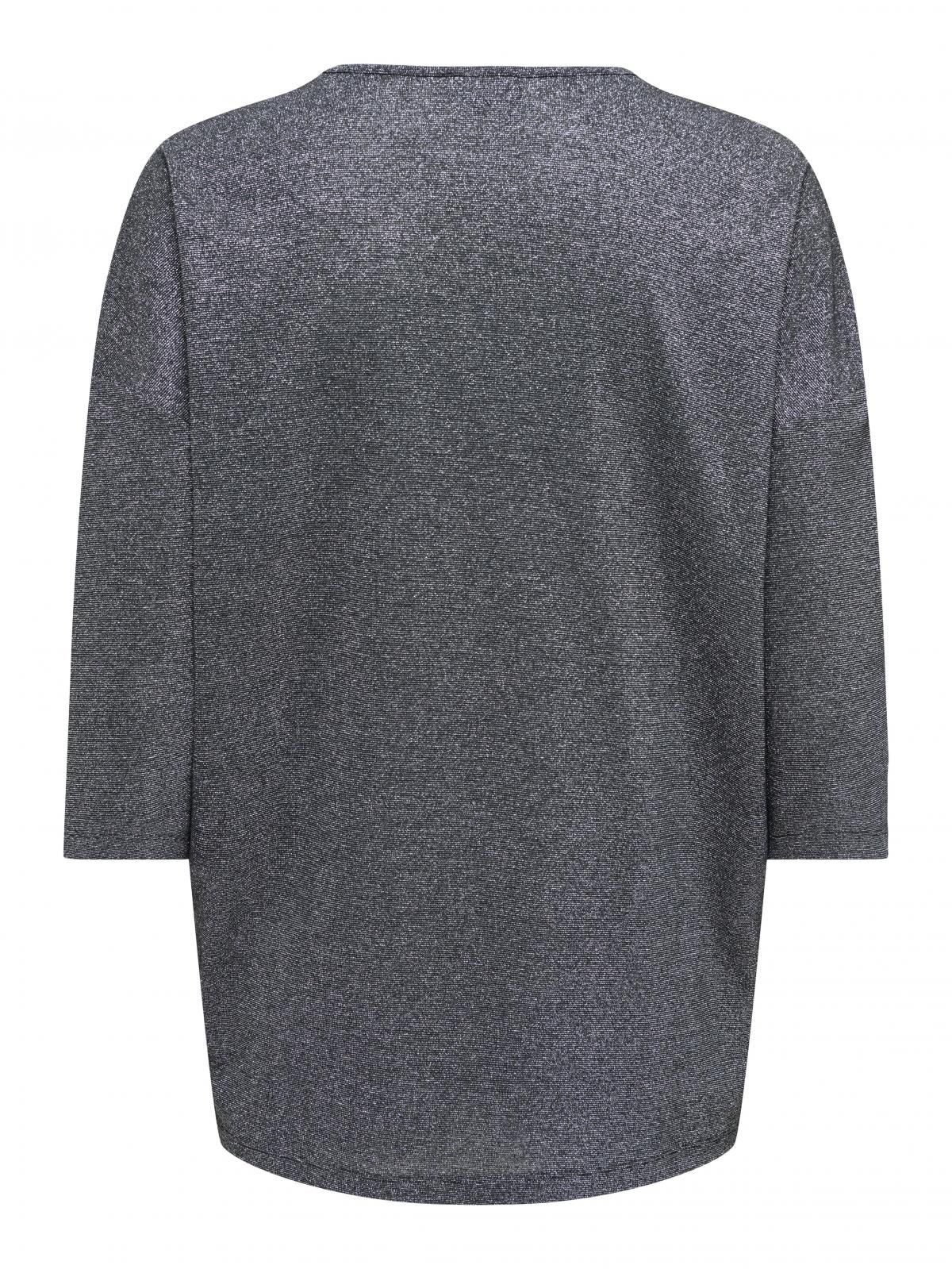 온리 글리터 레귤러핏 7부소매 티셔츠 15344697_2161_1232771 BLACK / BLACK - 상세 이미지 4