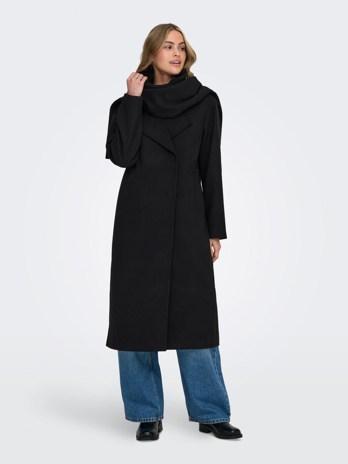 온리 클래식 롱 테크니컬 코트 15348930_2161_1218399 BLACK / BLACK - 상세 이미지 5