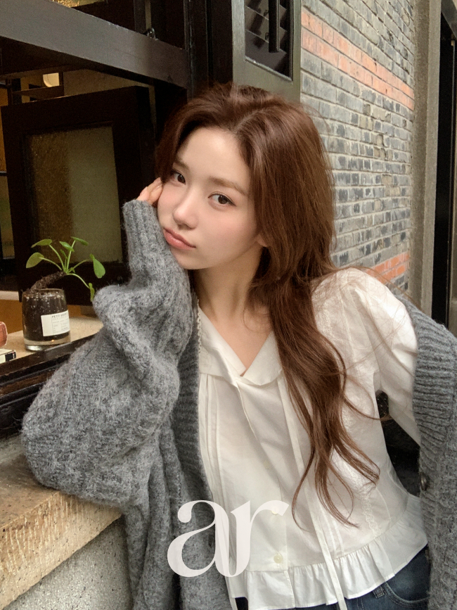 자수 프릴 리본 스트랩 긴팔 블라우스 bs8521 - 상세 이미지 5