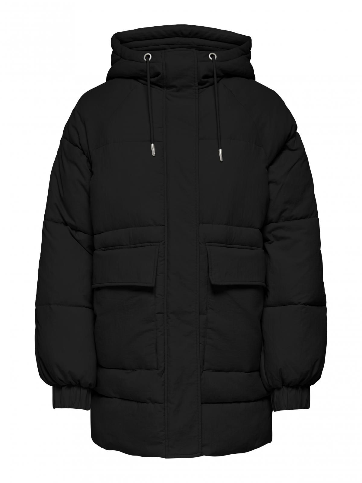 온리 테크니컬 방풍 후드 롱 패딩코트 15321963_2161 BLACK / BLACK - 상세 이미지 3