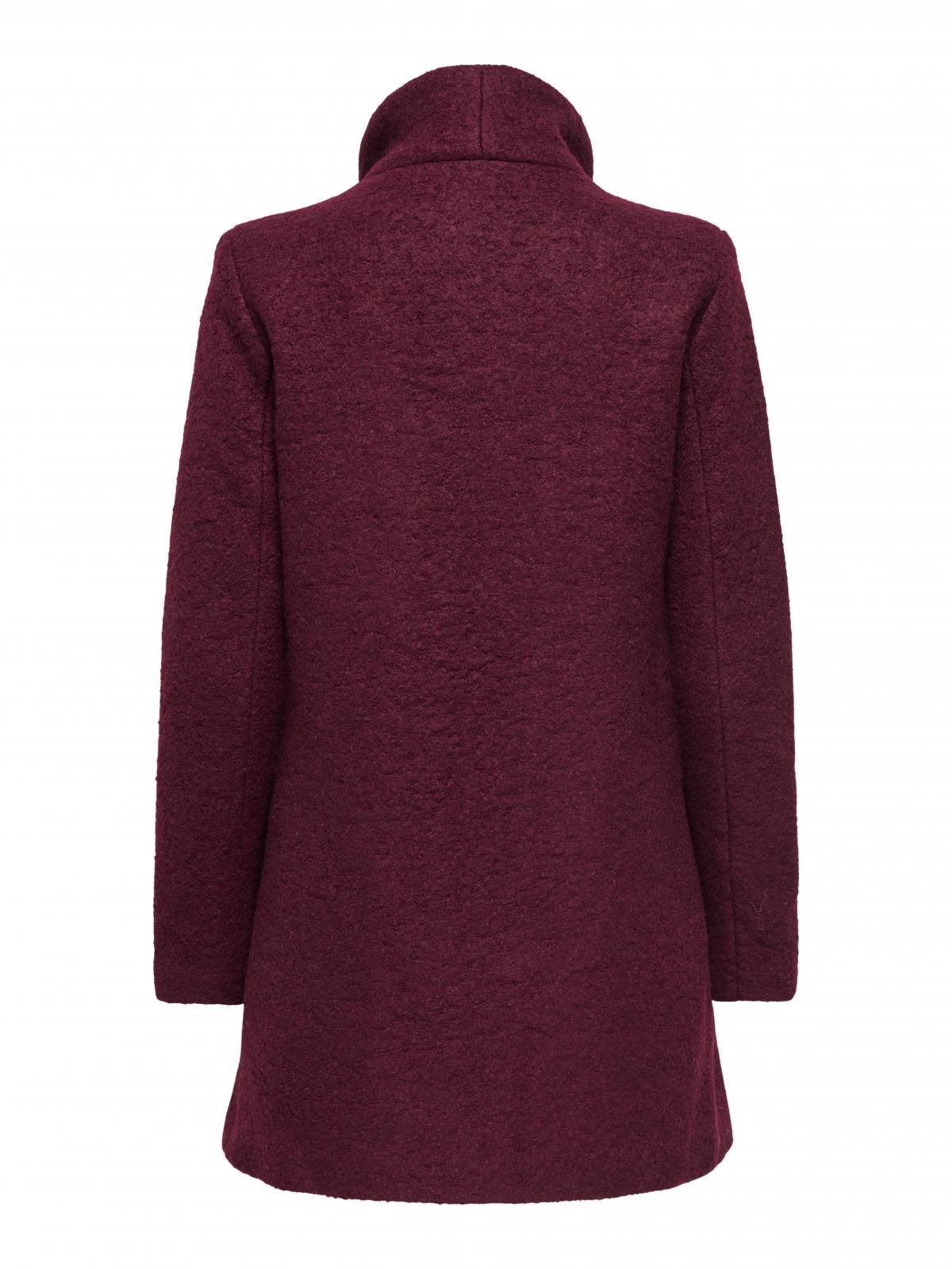 온리 더블버튼 하이넥 롱 코트 버건디 15205403_1015_1073377 PURPLE / WINDSOR WINE - 상세 이미지 5
