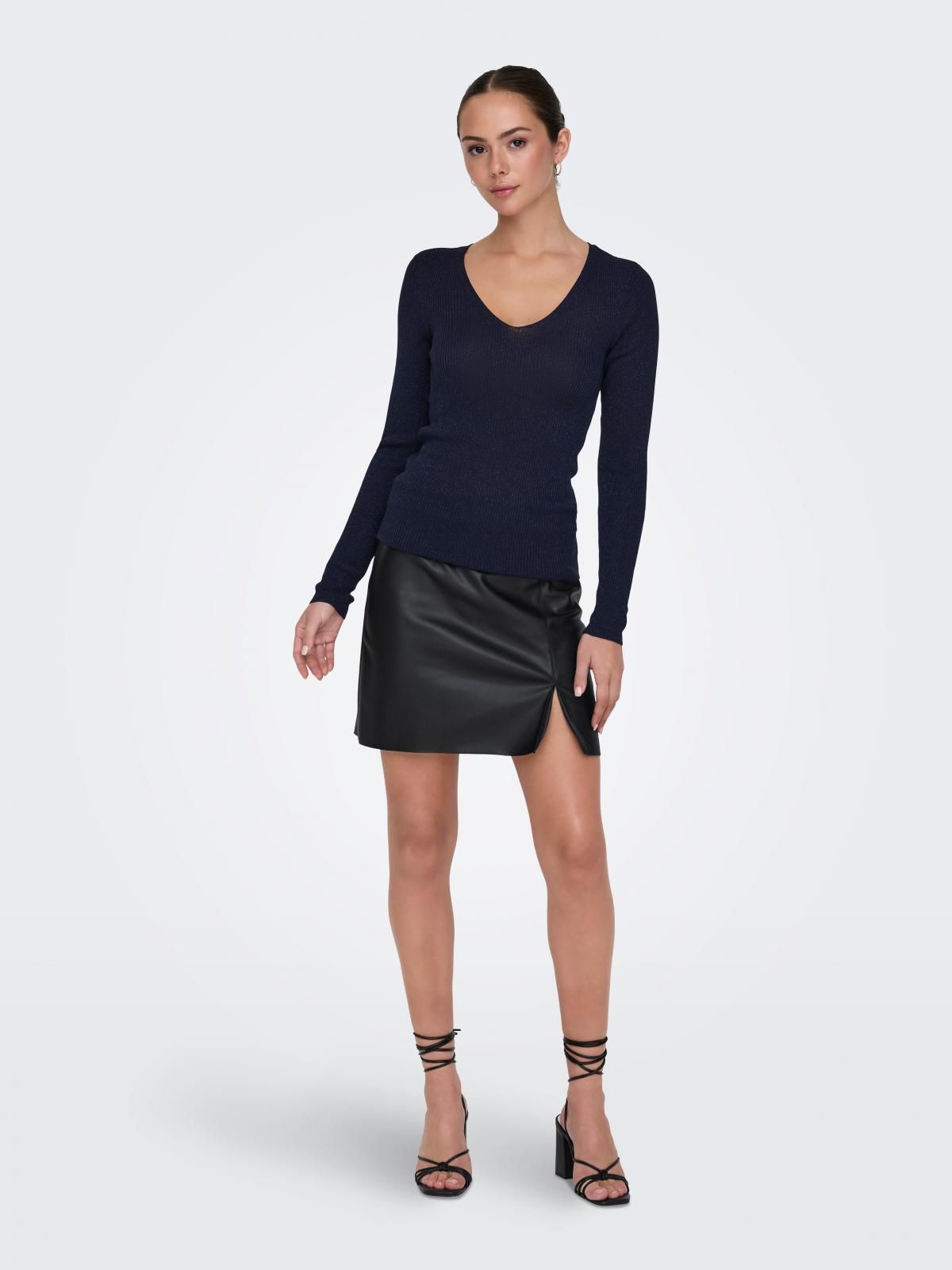 제이디와이 페이크 레더 미니 스커트 슬릿 15335529_2161 BLACK / BLACK - 상세 이미지 5
